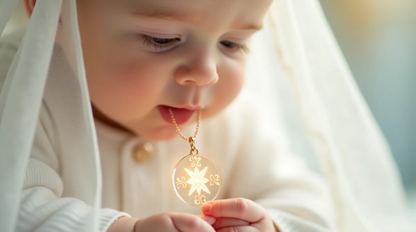 Médaille de baptême : un cadeau angélique inoubliable